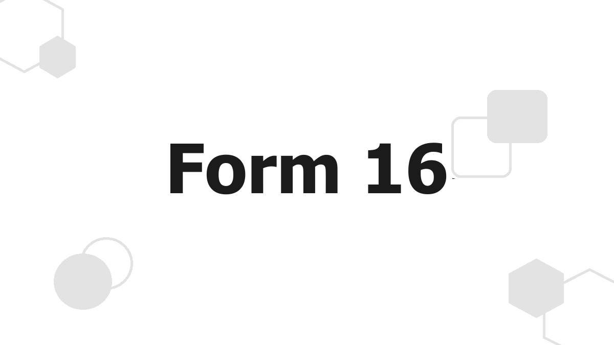 ITR Filing Form 16